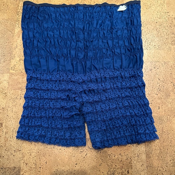 Vintage Blue Partner Please by Malco Modes Square Dance Set Size M w/ Bloomers - Picture 5 of 8